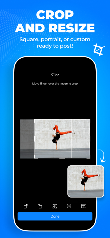 Video to Pic crop and resize screen