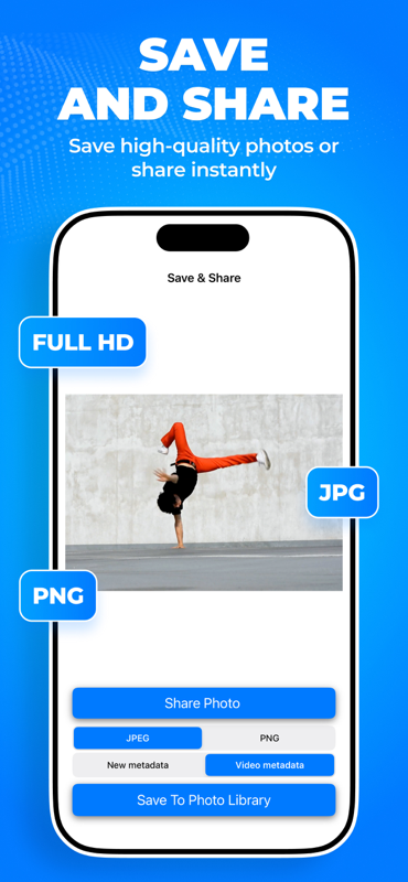 Video to Pic save and share screen